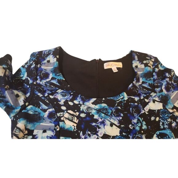 Marilyn Monroe Dress Womens M Modern Abstract Colorful Zip Back Short Sleeve - Picture 12 of 16